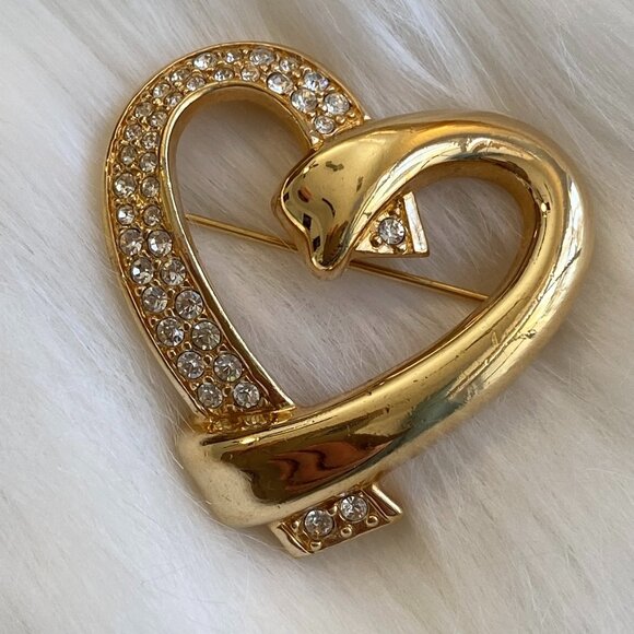 LOT/COLLECTION RHINESTONE BROOCHES (SWAROVSKI, MONET, AVON, STAR AUSTRIA, ROMAN) - Picture 11 of 11